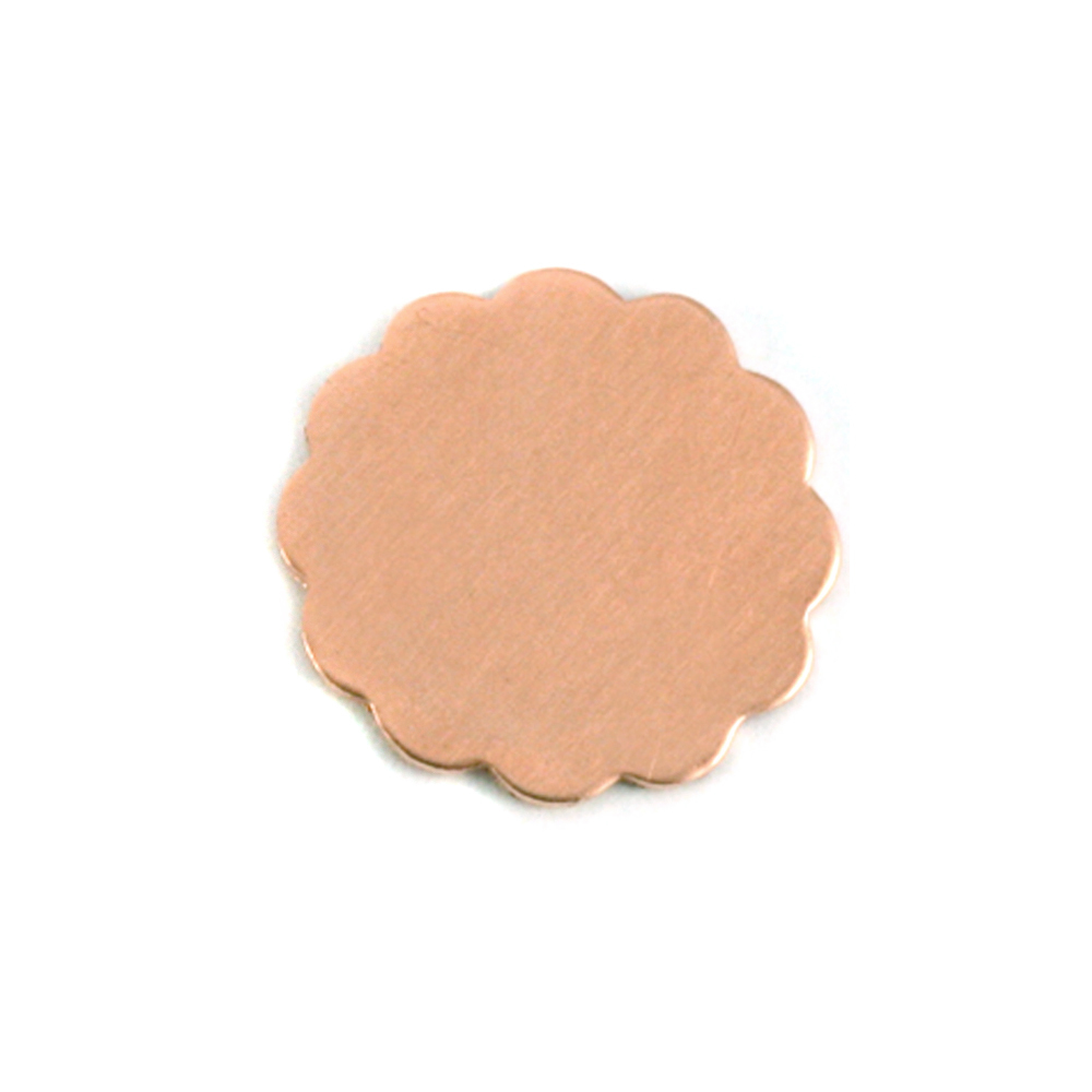 Metal Stamping Blanks Copper Flower with 12 Petals, 16mm (.63"), 24g
